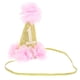 thumbnail image 3 of Diadema con forma de cono para el primer cumpleaños de niña, sombrero de fiesta (rosa), 3 of 4