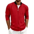 thumbnail image 2 of LIaqionyy Mens Lightweight Jacket Zip up Casual Spring Fall Long Sleeve Outerwear with Pockets Solid Color Clothes, 2 of 5