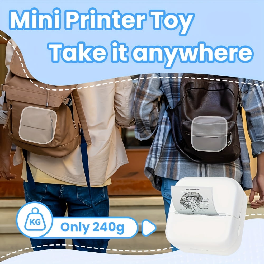 M02L Mini Thermal Printer: Wireless/USB Mobile Label Maker for Notes, Photos, Stickers, Journaling & DIY Crafts