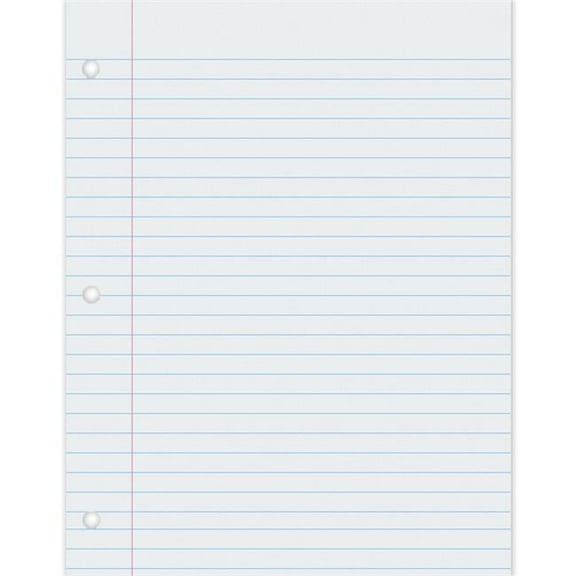 8.5 x 11 in. Composition Ruled Writing Paper, White Ream - 2 Reams