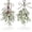 Red+White, variant on Dalrosia 2PCS Artificial Mistletoe Ornament Mistletoe Hanging Decorations Glitter Christmas Tree Accessories Artificial Dry Leaf Hanging Decoration for Tree Door