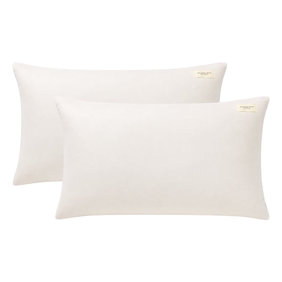Unique Bargains 2Pcs Cotton Wrinkle Resistant Durable Pillowcase Queen White