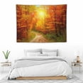 thumbnail image 3 of GOSMITH  Autumn Path Tapestry Pink Cherry Blossom Wall Tapestry Spring Flower Romantic Wall Hanging for Livingroom Bedroom Home Dorm Decor, 3 of 7
