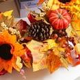 thumbnail image 6 of Great Gifts for Less Halloween Decorations Outdoor Pumpkin Wreath Maple Leaves And Sunflowers Wreath Wreath Holiday Party Front Door Decoration Outdoor Wreaths, 6 of 8