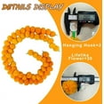 thumbnail image 2 of 4 Pcs Artificial Marigold Garland Golden Yellow 5 Feet Faux Flowers Dia De Los Muertos Diwali Decor, 2 of 6