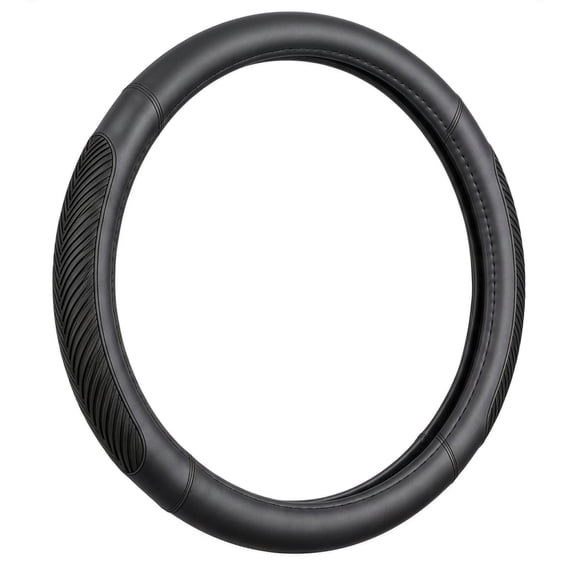 Goodyear Performance Steering Wheel Cover, Universal Fit 14.5 to 15.5 Inch, Odor-Free Anti-Slip Grip, Black