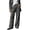 Dark Gray, variant on Wide Leg Pants for Women Elastic Waist Drawstring Palazzo Trousers Casual Ribbed Textured Loose Pants with Pockets, 2XL