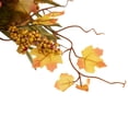 thumbnail image 3 of Northlight Maple Leaves and Pumpkin Artificial Fall Harvest Hanging Wall Basket with Bow - 19", 3 of 3