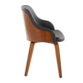 thumbnail image 7 of LumiSource Walnut Wood, Black PU Bacci Chair, 7 of 7