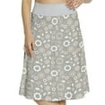 thumbnail image 1 of Women's Ivory and Grey Garden Meadow Art A-line Printed Skirt Casual Wear, 2XL, Taupe Tan Beige, by Ambesonne, 1 of 1