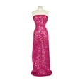 thumbnail image 2 of Zelouf Joanna Corded Embroidery Lace Mesh  , Sewing, DIY, Crafts Fabric by the Yard, Lush Magenta, 5 Yard, 2 of 4