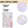 thumbnail image 3 of 1 Bag 50Pcs Rectangle Hot Stamping Cardboard Paper Jewelry Display Cards for Hanging Earring & Necklace with 50Pcs OPP Cellophane Bags Pink Card: 9x6x0.04cm Hole: 1.6mm, 3 of 6