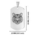 thumbnail image 2 of Stainless Steel Geometric Polygon Tiger Animal Dog Tag Keychain Circle Ring, 2 of 2