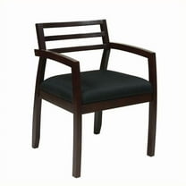Office Star Products Napa Espresso Guest Chair With Wood Back (1-Pack)