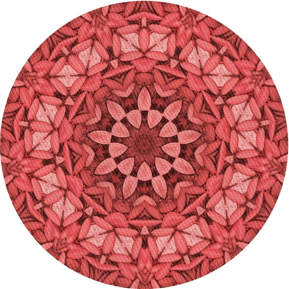 Ahgly Company Indoor Square Patterned Love Red Area Rugs, 3' Square