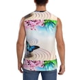 thumbnail image 4 of Uemuo Butterfly In Blossoms Zen Pattern Men's Sleeveless T-Shirt,Muscle Athletic Tank Top, Moisture-wicking Quick-dry Breathable Classic Tee Top for Gym Run Outdoor Sports-XX-Large, 4 of 8