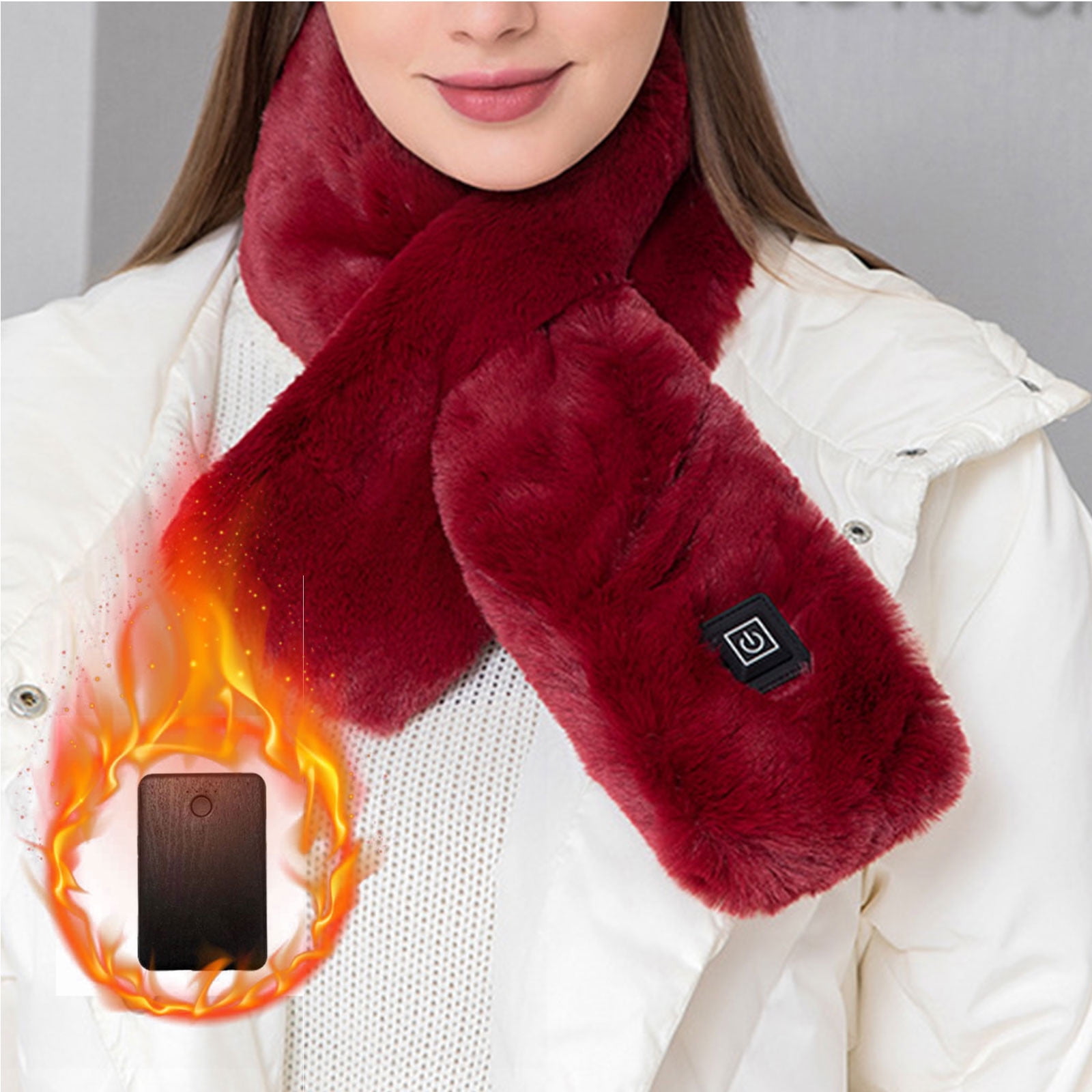 "Heated Neck Wrap, DUKUSEEK Electric Heated Scarf with Neck Heating Pad