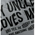 thumbnail image 5 of Uncle Loves Me Bought This One Piece Romper Boys or Girls Infant Baby Brisco Brands 12M, 5 of 7