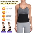 thumbnail image 4 of 2 Packs Sweat Sauna Waist Trainer for Women Non Slip Tummy Trimmer Band for Workout Lower Belly, 4 of 7
