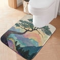 thumbnail image 2 of Yayeee Bath Rug for Bathroom Floor Non Slip Rectangle Fluffy Soft Absorbent Mat, 16"x24", Pine Tree Rainbow, 2 of 7