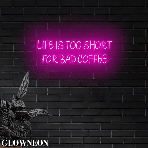 GLOWNEON LED Coffee Neon Light, Coffee Bar Neon Wall Decor, Coffee Shop Light Sign