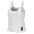 thumbnail image 2 of Women's WEAR by Erin Andrews Cream St. Louis Cardinals Cozy Lounge Tank Top & Pants Set, 2 of 5