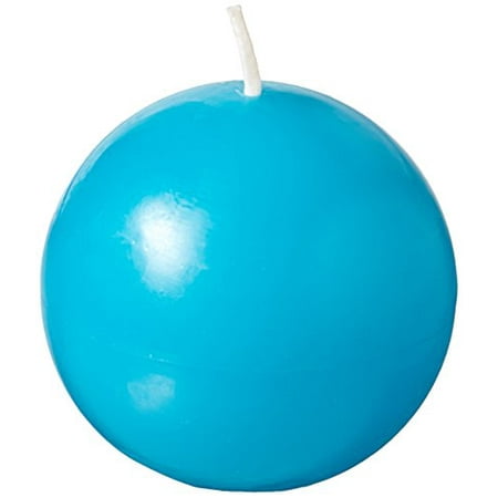 Zest Candle 6-Piece Ball Candles, 3-Inch, Turquoise