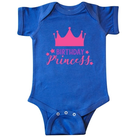 

Inktastic Birthday Princess Crown Stars - Pink Purple Gift Baby Girl Bodysuit