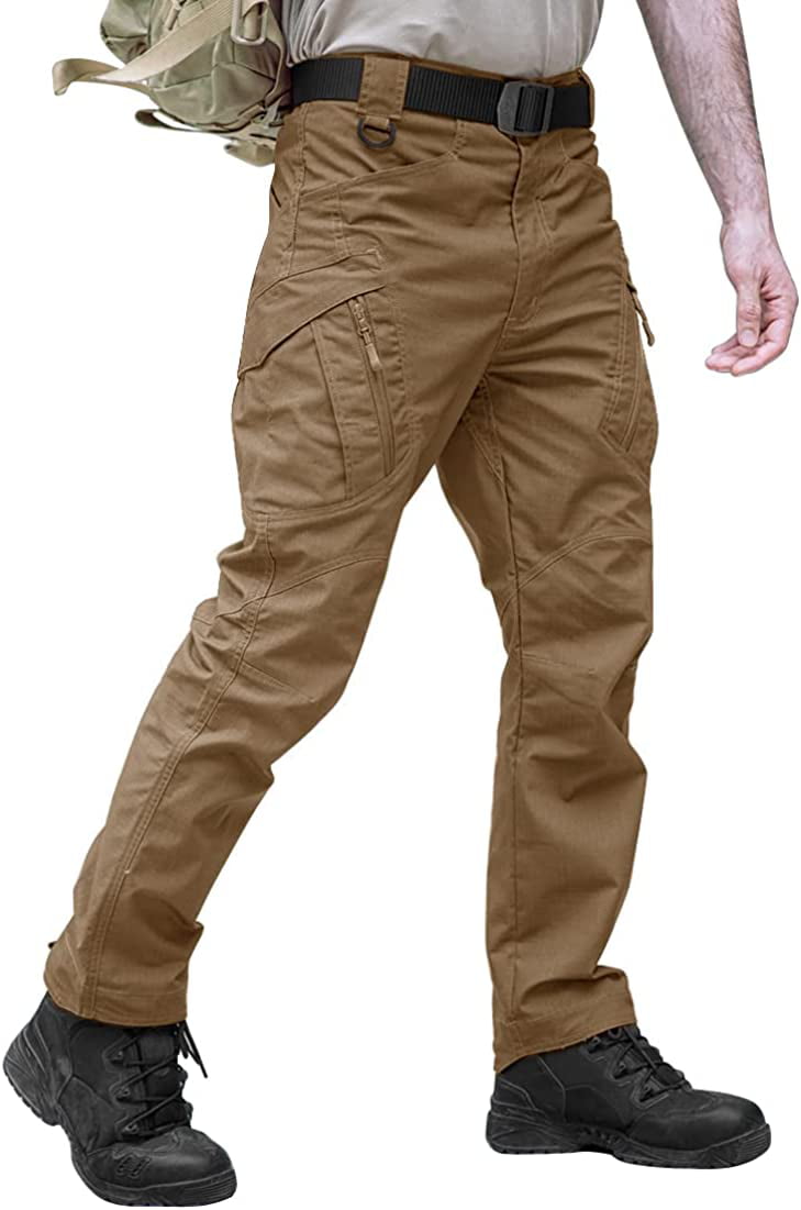 QWZNDZGR Men's Tactical Cargo Pants Outdoor Sport Military 