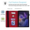 thumbnail image 5 of Tarise Galaxy Tab A8 10.5 inch Case, Embossed PU Leather Shockproof Folio Stand Shell Pen Holder Slim Cover Case for Samsung Galaxy Tab A8 10.5" Tablet 2022 Model SM-X200 X205 X207, Red, 5 of 6