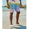 Reason Clothing Mens Bandana Swim Shorts (Multi Color)