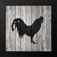 thumbnail image 2 of Venter, Tandi 20x20 Black Modern Framed Museum Art Print Titled - Barn Rooster, 2 of 5