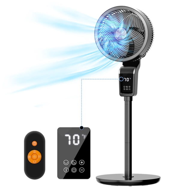 Ventilador de pie con control remoto