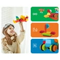 thumbnail image 3 of PicassoTiles PTB120 120pcs Bristle Shape 3D Building Blocks Tiles construction Toy Set Learning Playset STEM Toy Set Educational Kit child Branin Development Preschool Kindergarten Toy, 3 of 7