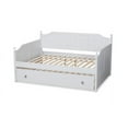 thumbnail image 5 of Baxton Studio Millie Cottage Farmhouse White Finished Wood Full Size Daybed with Twin Size Trundle, 5 of 7