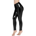 thumbnail image 2 of Jxximdong Leggings for Women Womens Sexy Shiny Faux Leather Leggings Pants Clubwear Trousers Tight Body Black XL Yoga Pants, 2 of 5