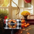 thumbnail image 3 of Fall Welcome Mailbox Covers Magnetic Standard Size Autumn Pumpkin Maple Leaf Mailbox Cover Wreath Mailbox Post Cover Buffalo Plaid Mailbox Wrap Mailbox Decor Outdoor for Garden Yard 21x18 Inch, 3 of 6