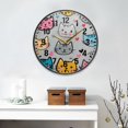 thumbnail image 2 of Yayeee Wall Clock Battery Operated 9.5" Silent Quartz Non-Ticking for Living Room Decor, Cute Cat Pattern, 2 of 8