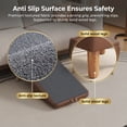 thumbnail image 3 of 2-in-1 Dog Stairs and Ramp for Small Dogs & Cats, Foldable Wooden Pet Steps for Couch Bed, Non-Slip Gray Mat, Brown Ottoman Design, 3 of 8
