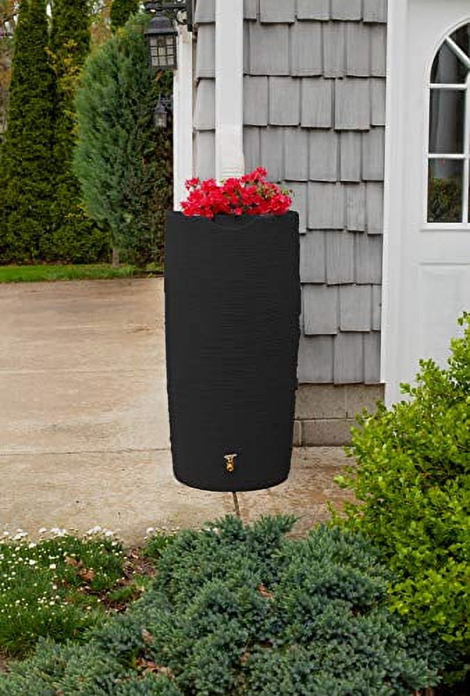 Good Ideas Impressions Stone 50 Gallon Rain Saver - Black