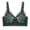 Green, variant on Floral Lace Wireless Bra Womens Wide Strap V-Neck Breathable Full Support Thin Cup Bralette Green 34