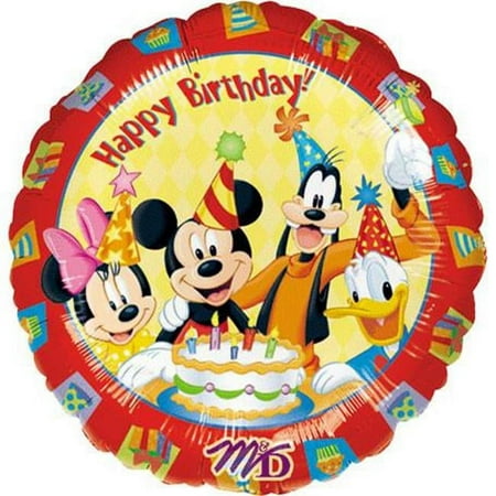 Anagram International Mickey and Friends Birthday Foil Balloon Pack, Multicolor