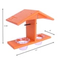 thumbnail image 2 of Comedero para pájaros Oriole de doble taza con clavijas naranjas, 2 of 8