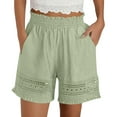 thumbnail image 2 of Women'S Shorts Stylish Women'S Lace Trim Shorts For Casual Wear Relaxed Fit Beige Xxl, 2 of 4
