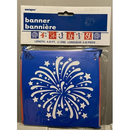 Banner 4th of July 4.43 ft Decoration Unique Industries