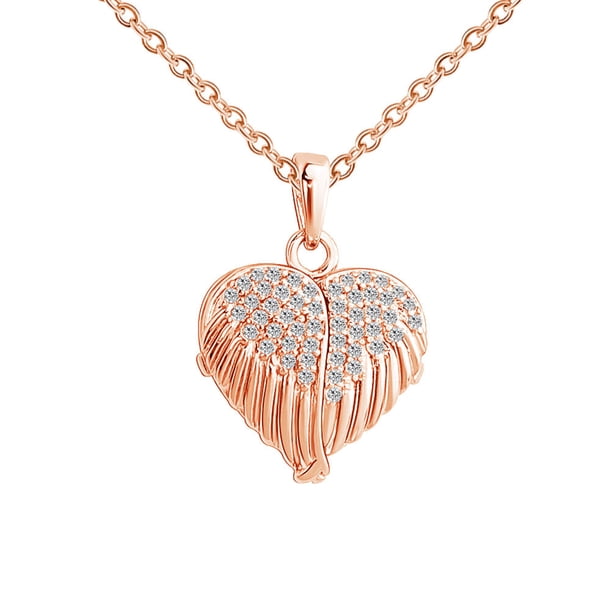 KAKOWELY 1 collar con forma de corazón, colgante creativo de cobre para el cuello, joyería elegante para mujer