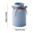 thumbnail image 3 of Metal Flower Vase, Rustic Shabby Chic Vase, Vintage Metal Milk Can Vase, Rustic Milk Jug Planter, Farmhouse Decorative Flower Vase for Fireplace, Cabinet, Bathroom Home Decor Table Centerpieces, 3 of 6