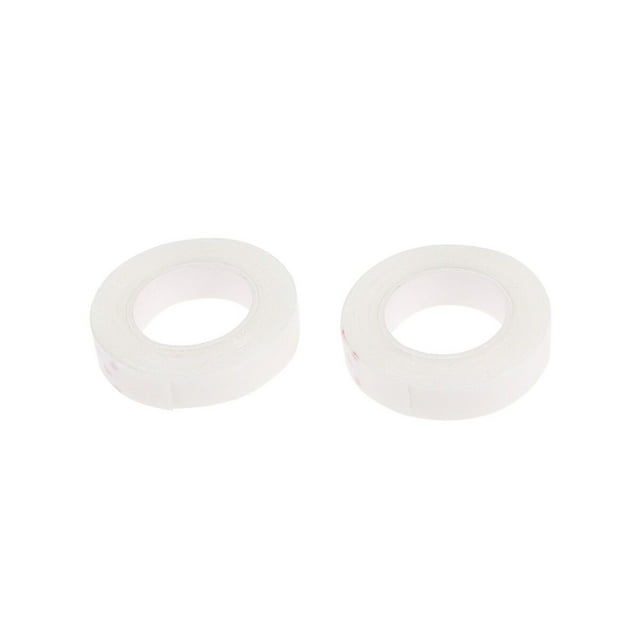 Miangastore 2 Rouleaux de Rubans Double Face pour Perruque Ruban d'Extension de Cheveux pour Perruque Tissée à la Main Rubans Double Face pour Femmes Filles Blanc