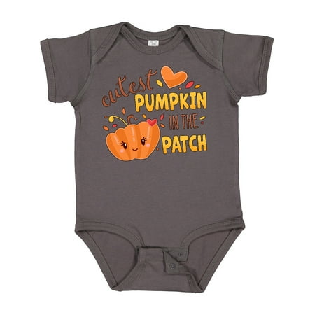 

Inktastic Cutest Pumpkin in the Patch with Orange Heart Gift Baby Boy or Baby Girl Bodysuit