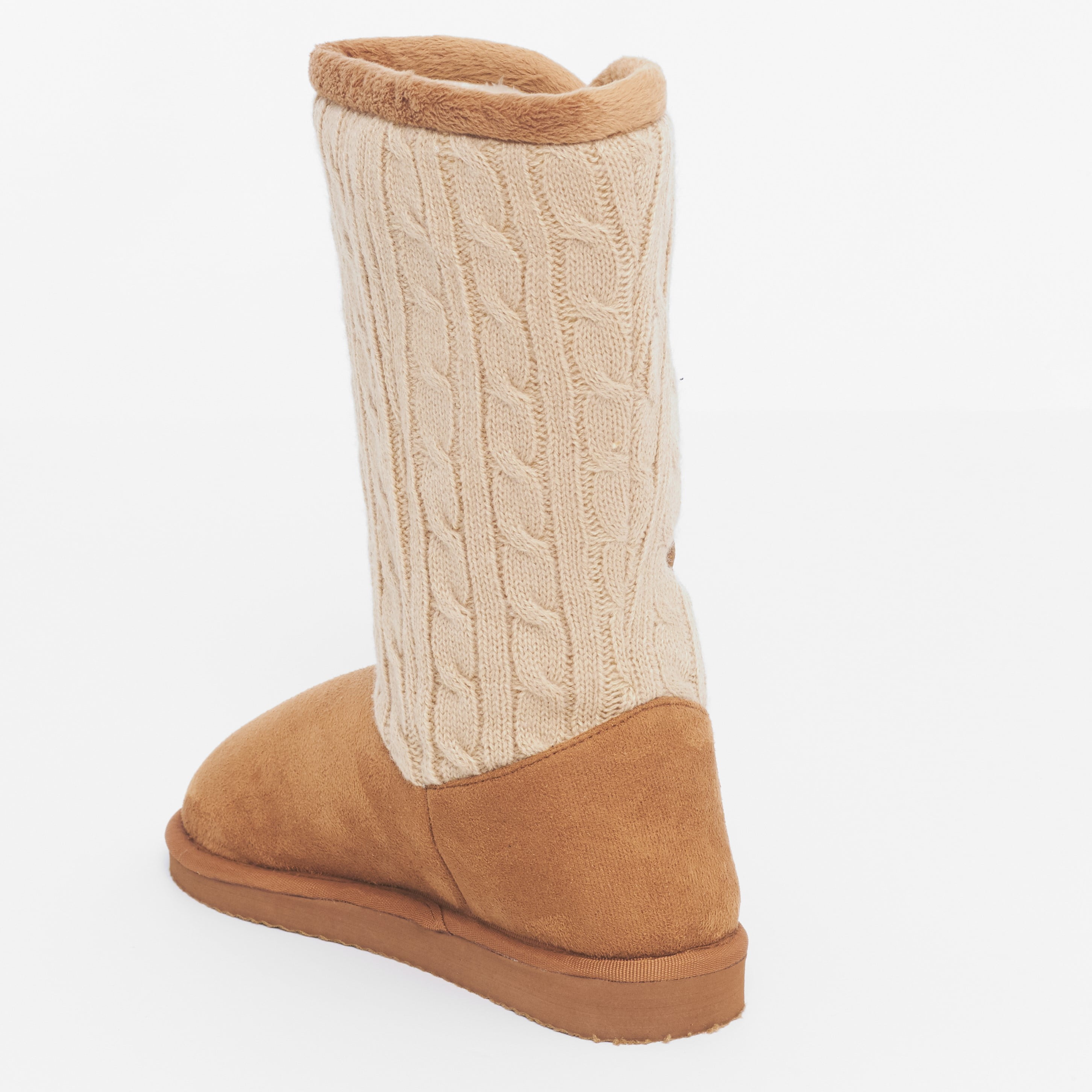 Women’s Winter Knit Sweater Boots Sherpa Lined